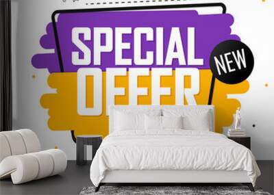 Special Offer, sale banner design template, discount tag, promo poster, vector illustration Wall mural