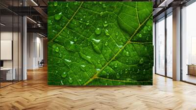 green leaf Wall mural