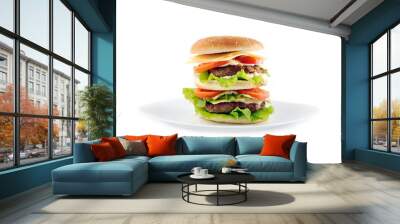 hamburger with cutlet Wall mural