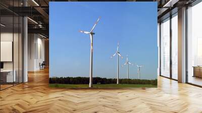 wind turbines in the fields Wall mural