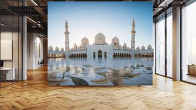 Abu Dhabi, UAE, 04 January 2018, Sheikh Zayed Grand Mosque in the Abu Dhabi, United Arab Emirates Wall mural