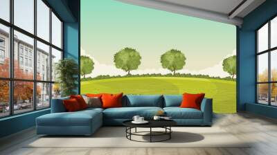 Colorful green park. Nature background. Wall mural