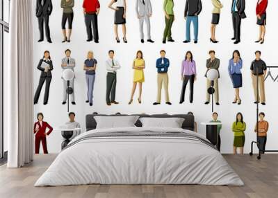 Group of business and office people Wall mural