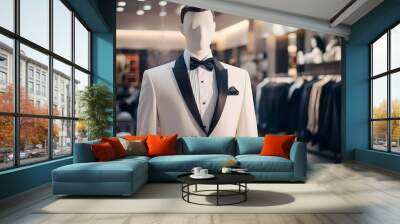 male mannequin wearing a suit Wall mural