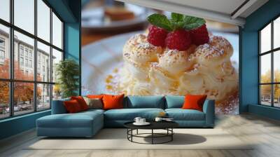 Tiramisu a dessert cake Wall mural