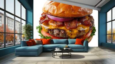 Lecker Cheeseburger – Restaurant oder Imbiss Wall mural