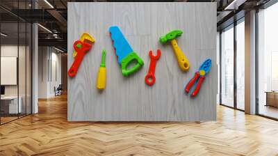 Colorful plastic tools Wall mural