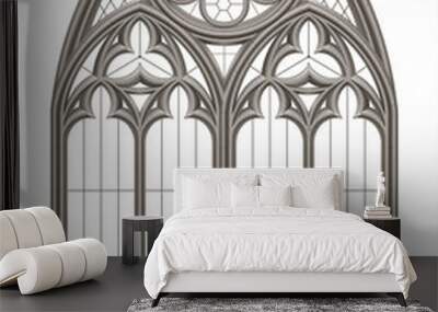 Medieval Gothic stained glass window Wall mural