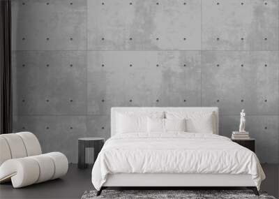 Realistic vector texture of concrete wall gray Wall mural