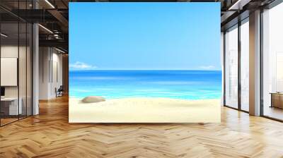 Wide tropical beach banner background Wall mural