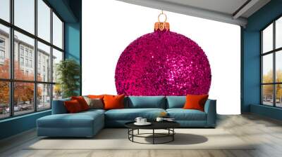 Christmas bauble - ball isolated on white background Wall mural