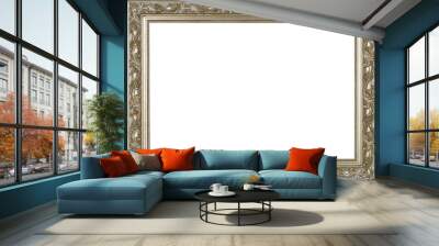 Picture frame isolated on white Wall mural