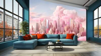 city in the sky Wall mural