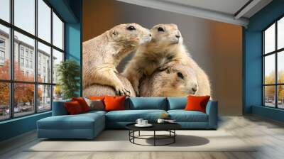 Black-tailed Prairie Dog in Theodore Roosevelt National Park North Dakota USA Wall mural