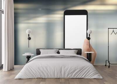 Hold mobile phones, smartphone devices and touch screen technology Wall mural