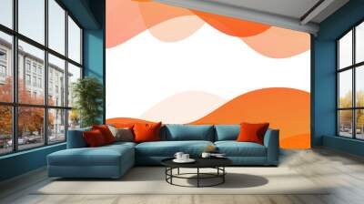 abstract orange background with circles Wall mural