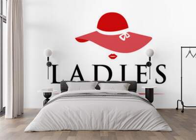 Ladies online shop logo Wall mural