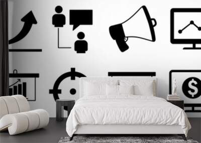 Digital marketing icon vector set. analytics illustration symbol collection. analyzing sign or logo. Wall mural