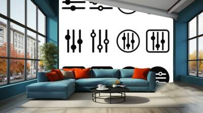 Filter control icon vector set. Adjustment illustration sign. mixer symbol. Wall mural