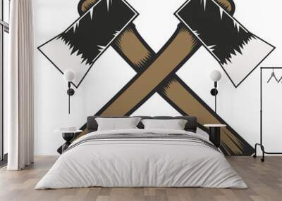 Crossed axe logo Wall mural