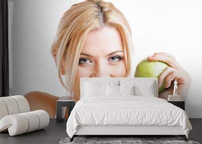 woman and apple Wall mural