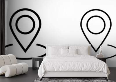 location vector icon set. point illustration sign collection. position symbol. place logo. Wall mural