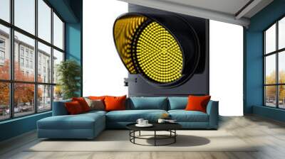 Traffic light with yellow signal lighting Wall mural