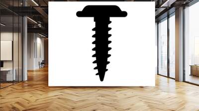 Self-tapping screw icon vector. Screw illustration sign. Bolt symbol or logo. Wall mural