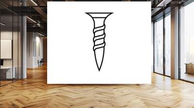 Self-tapping screw icon vector. Screw illustration sign. Bolt symbol or logo.
 Wall mural