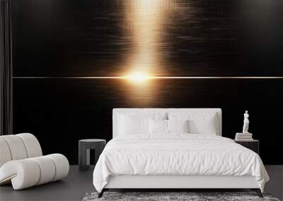 Stunning brushed metal texture with horizontal line and bright light, reflecting elegantly for modern projects Wall mural