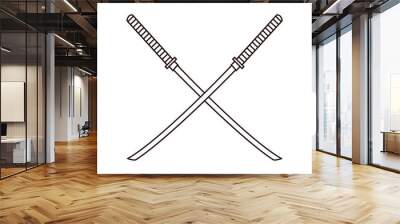 Sword icon vector. saber illustration sign. weapon symbol. steel logo. Wall mural