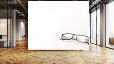 Folded Eye Glasses Isolated on White Background Wall mural