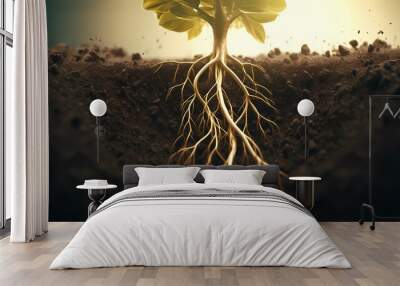 A tree has many roots Wall mural