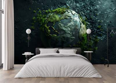 Earth covered with moss Wall mural