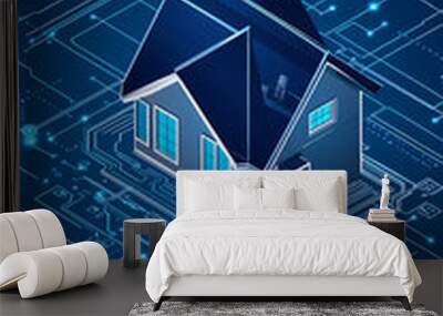 Future smart home background Wall mural