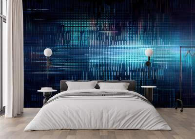 Seamless digital pixel glitch abstract error background overlay pattern Wall mural