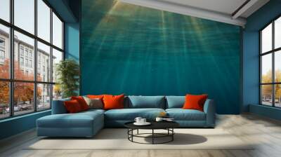 underwater light rays Wall mural