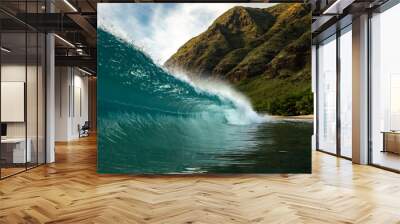 wave crashing on rocks Wall mural