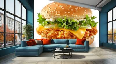 Crispy Chicken Burger Wall mural