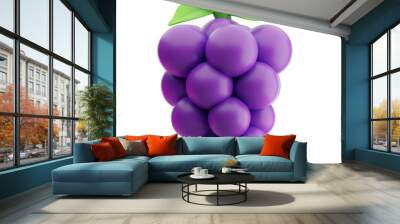 grape fruit 3d illustration Wall mural