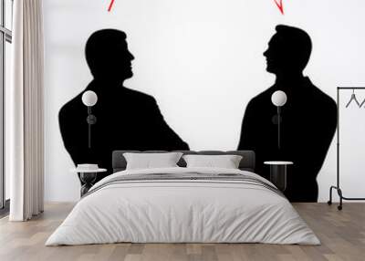 abstract dialogue of two people Wall mural