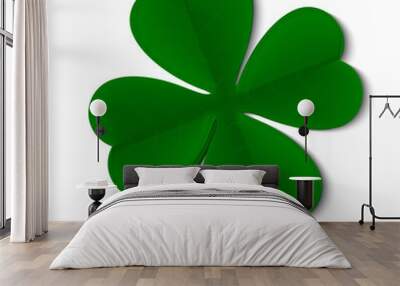 leaf clover isolated on white background Wall mural