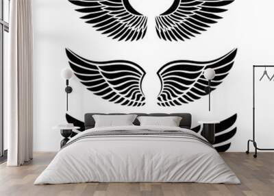 Wings for heraldry, tattoos, logos. Wall mural