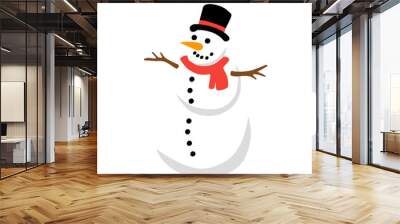 winter snowman Wall mural