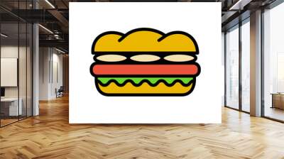 sandwich icon vector, fast food icon Wall mural