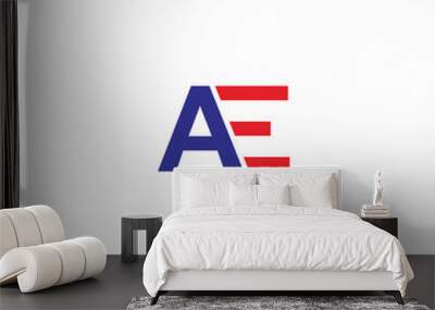 AE Letter Logo Vector Wall mural