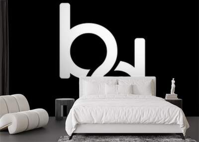 b d initial letter infinity logo element. initial letter logo template Wall mural