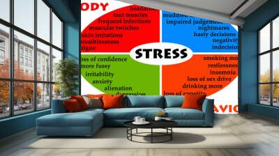 stress body mind Wall mural