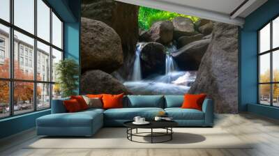 waterfall in the forest Wall mural