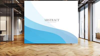 Abstract blue wave background Wall mural